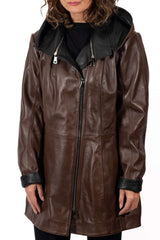 Women's leather jacket Zornitsa Brown