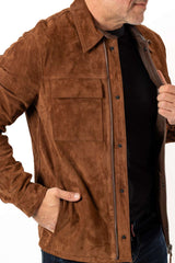Men's leather jacket Damian Camel Suede
