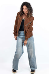 Leather suede jacket Angie