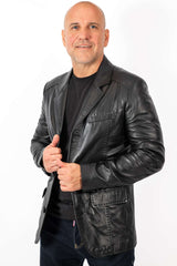Men's Leather Jacket type Blazer