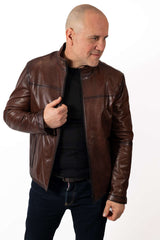 Men's leather jacket Valery Brown