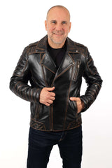Men's leather jacket Ogi type Biker