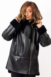 Women's exclusive lambskin coat Bilyana