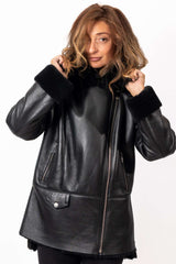 Women's exclusive lambskin coat Bilyana