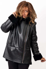 Women's exclusive lambskin coat Bilyana
