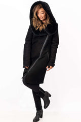 Ekskluzywny płaszcz damski z jagnięcej skóry Veronica