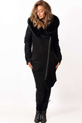 Ekskluzywny płaszcz damski z jagnięcej skóry Veronica