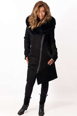 Ekskluzywny płaszcz damski z jagnięcej skóry Veronica