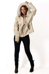Women's leather coat Velizara