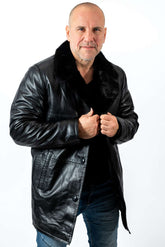 Men's coat Douglas with mink collar