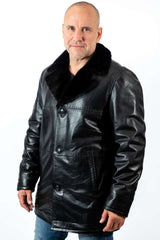 Men's coat Douglas with mink collar