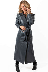 Women's leather coat Elana Grey