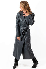 Women's leather coat Elana Grey