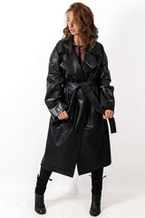 Women's leather coat Bistra