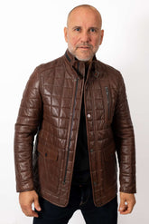 Men's leather jacket Zoran Brown