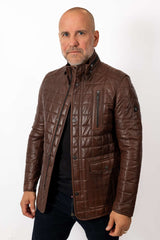 Men's leather jacket Zoran Brown