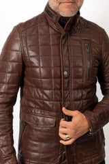 Men's leather jacket Zoran Brown