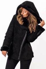 Ekskluzywny damski płaszcz ze skóry jagnięcej Veronica Short