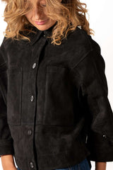 Leather suede jacket Galena Black