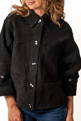 Leather suede jacket Galena Black