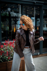 Women's leather jacket Bistra