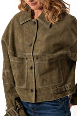 Leather suede jacket Gabi Green