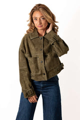Leather suede jacket Gabi Green