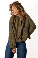 Leather suede jacket Gabi Green