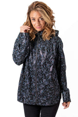 Women's leather jacket Veneta Flowers