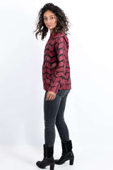 Women's summer leather jacket Red