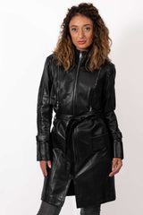 Women's leather coat Branimira Black