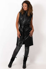 Women's leather coat Branimira Black