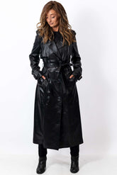 Women's leather coat Elana Black