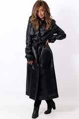 Women's leather coat Elana Black