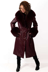Women's leather coat Alexandra Bordo