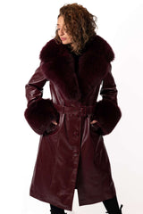 Women's leather coat Alexandra Bordo