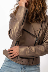 Women's leather jacket Alberta Gold