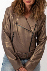 Women's leather jacket Alberta Gold