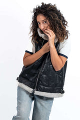 Women's warm vest Ani Black