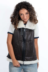 Women's warm vest Ani Brown