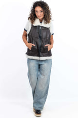 Women's warm vest Ani Brown