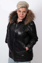 Women's winter leather jacket Siana