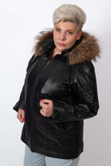 Women's winter leather jacket Siana
