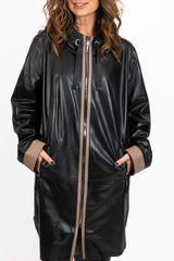 Women's leather coat Zhiselle Black