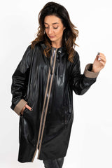 Women's leather coat Zhiselle Black