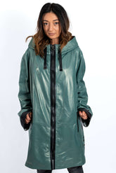 Women's leather coat Zhiselle Green