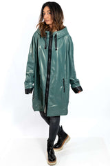 Women's leather coat Zhiselle Green