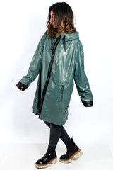 Women's leather coat Zhiselle Green