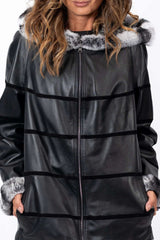 Women's leather jacket Lilia Black Double-Faced