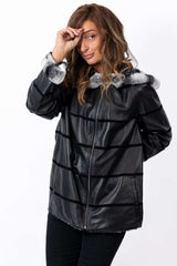 Women's leather jacket Lilia Black Double-Faced